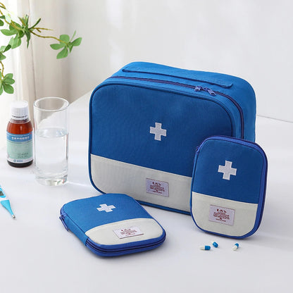 Portable Travel Medicine Storage Bag First Aid Organizer Large Capacity Oxford Case