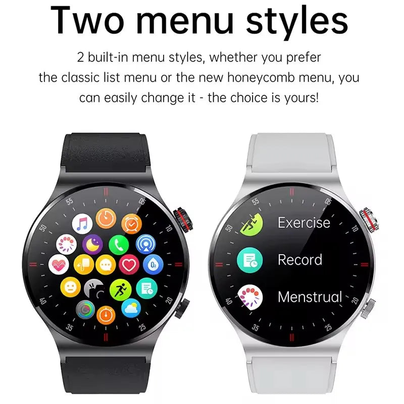 Men’s Bluetooth Call Smart Watch with GPS – AMOLED Full Screen Fitness Tracker for iOS & Android