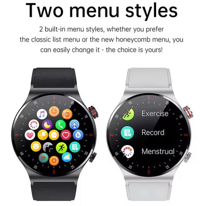Men’s Bluetooth Call Smart Watch with GPS – AMOLED Full Screen Fitness Tracker for iOS & Android