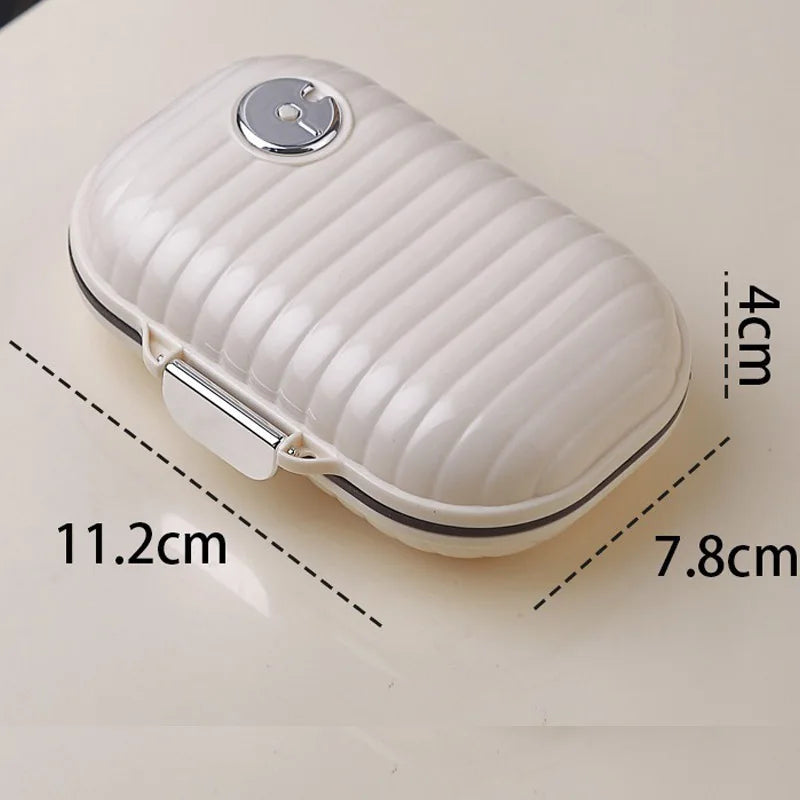 Portable 7 Day Pill Organizer Waterproof Travel Medicine Storage Case Sealed Box
