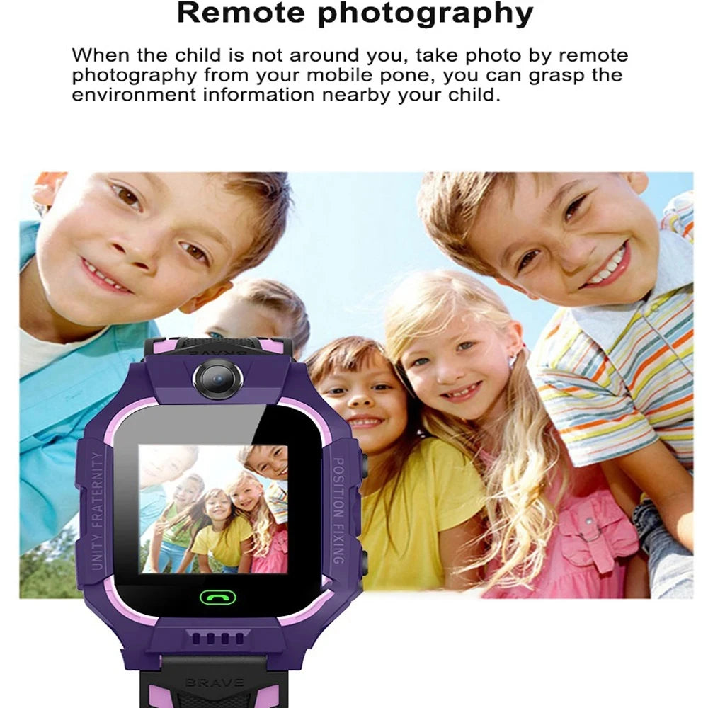 Kids 2G Smart Watch SIM Card SOS Call Camera Voice Chat Touch Screen Q19
