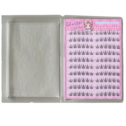 MIAOJIE No-Glue False Eyelashes – Easy 3-Step DIY Natural Look, Lightweight Reusable Lashes for Beginners, Sunflower Design