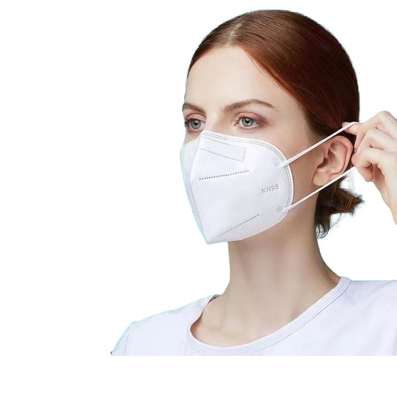 20/40/60 Pcs 5-Layer KN95 Face Masks – Black & White, Breathable Dustproof Protective Masks**