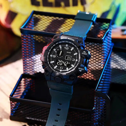 MAYZHISU Men’s Digital Sports Watch | Large Dial | Alarm, Stopwatch & Backlight | 3ATM Water Resistant | Military Style Wristwatch