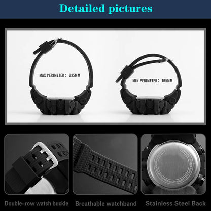 MAYZHISU Men’s Digital Sports Watch | Large Dial | Alarm, Stopwatch & Backlight | 3ATM Water Resistant | Military Style Wristwatch