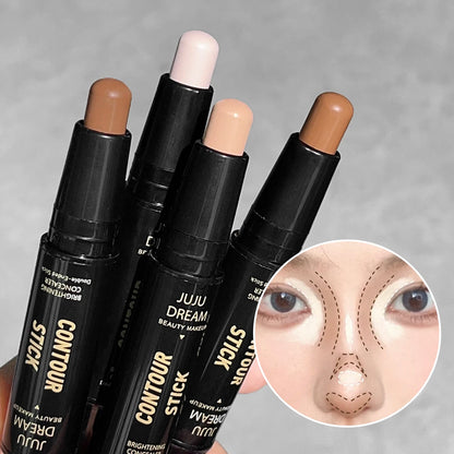 Double-Ended Contour & Highlighter Stick – 3D Face Shaping, Brightening, and Nose Shadow Makeup Stick