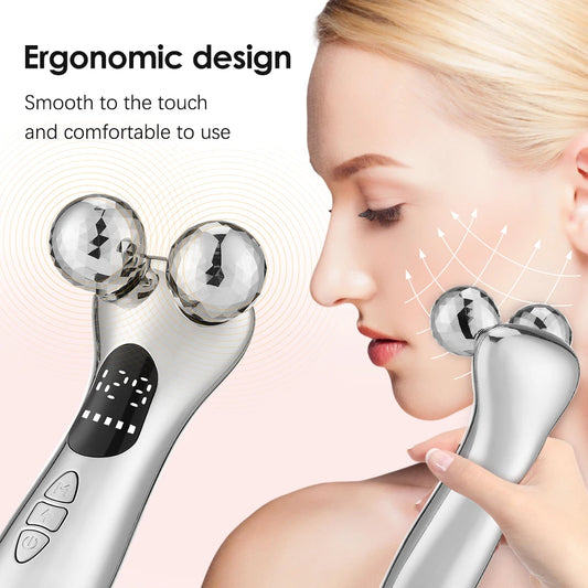 Rechargeable Facial & Body Massager with LED Display – Microcurrent Vibration Tool for Relaxation and Skincare