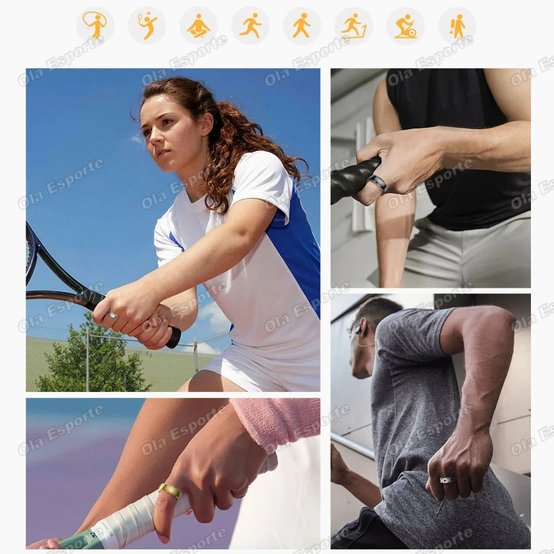 Smart Ring Fitness Tracker Call Alerts Sleep Monitor IP68 Waterproof Ring