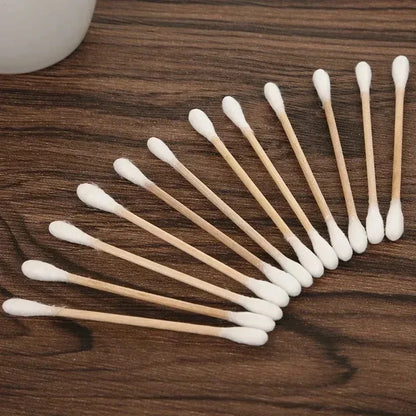 500 Double-Ended Cotton Swabs – 5 Packs of 100 | Baby-Safe Ear Cleaning Sticks & Multi-Purpose Hygiene Tools