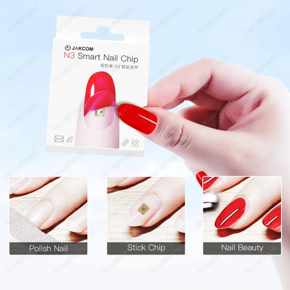 NFC Smart Nail Chip Tag for Android iPhone Virtual Call SOS Contact Waterproof