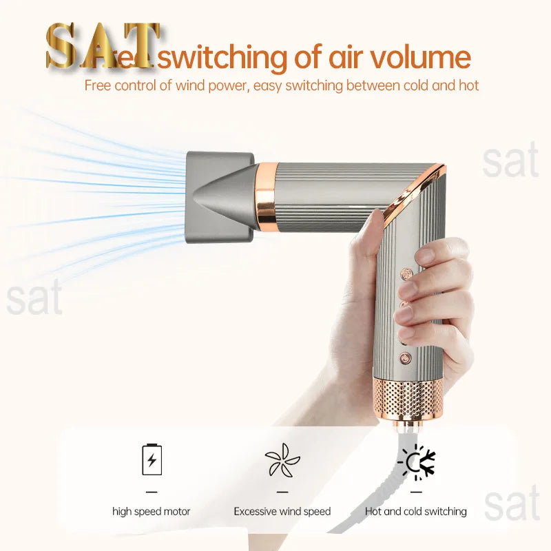 6-in-1 Hot Air Hair Styler Dryer Brush Auto Curler Straightener Volumizer 1400W