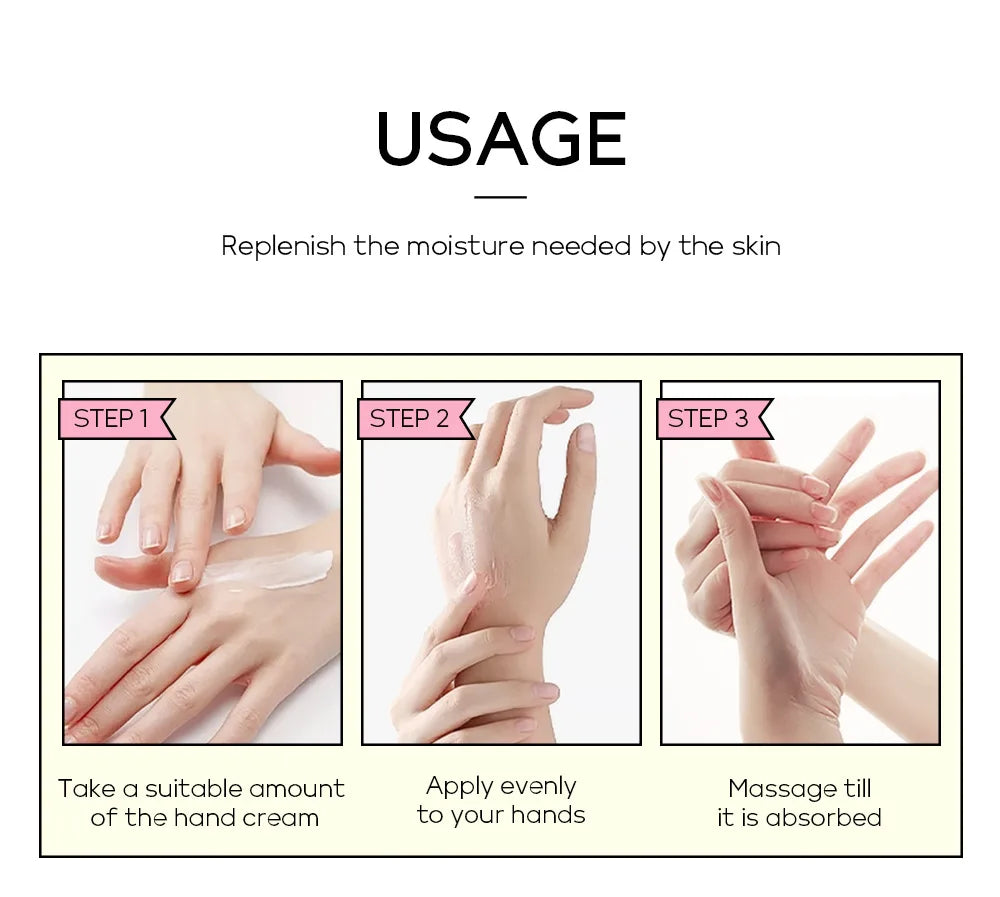 LAIKOU Sakura Hand Cream – Whitening, Anti-Wrinkle, Moisturizing, Anti-Crack, 30g Korean Skincare