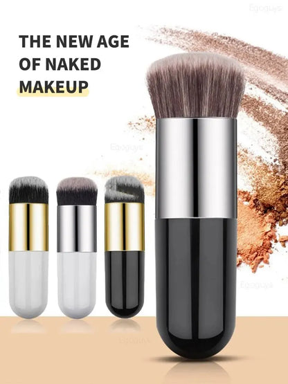 Mushroom Foundation Brush – Large & Small Makeup Brush Set | Soft Synthetic Bristles | For Foundation, BB Cream & Liquid Makeup