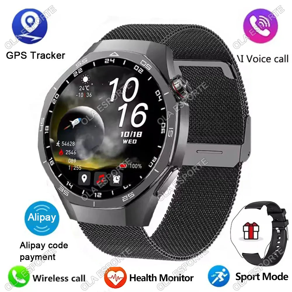 Smart Watch GPS NFC Bluetooth Call 1.52" HD Fitness Tracker Android iPhone