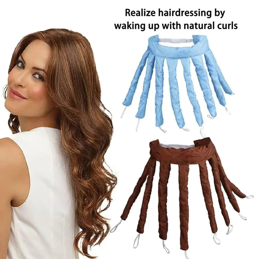 Heatless Curling Rod Headband Set – Soft Sleep Hair Rollers, No-Heat Silk Ribbon Curlers, Lazy Wave Formers (8-Piece)