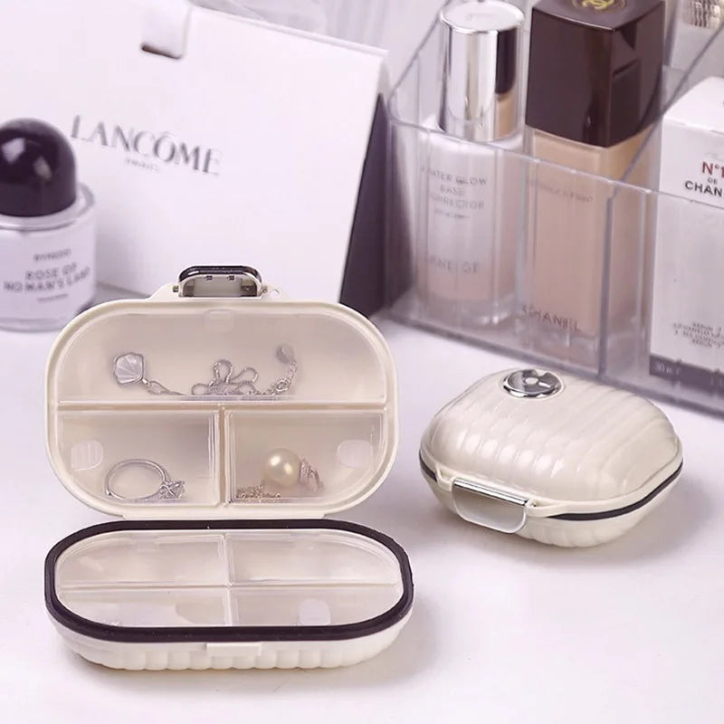 Portable 7 Day Pill Organizer Waterproof Travel Medicine Storage Case Sealed Box