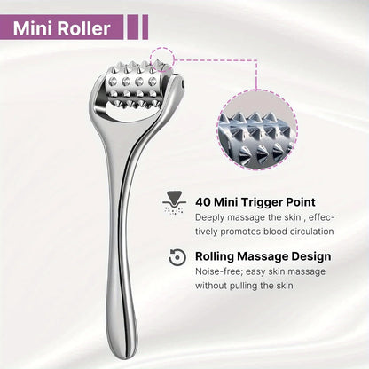 Stainless Steel Face Roller Eye Massager Tool Facial Massage Roller Skincare Tool