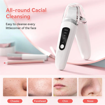 Ultrasonic Skin Scrubber Face Spatula – Deep Pore Cleaner, Blackhead Extractor & Gentle Facial Exfoliator