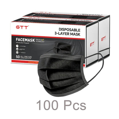 KN95-Style Disposable Face Masks 100–500 PCS Breathable Anti-Dust Earloop Protective Masks Adult