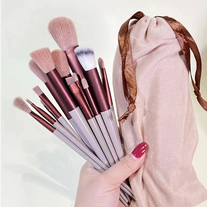 Professional Premium Quality Soft Fluffy Makeup Brush Set – Foundation, Powder, Eyeshadow, Kabuki, Blending Brushes with Sponge & Storage Bag