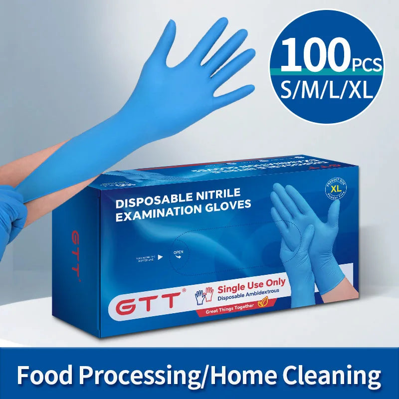 100-800 PCS Black Disposable Neoprene Gloves Powder Free Latex Free Various Sizes