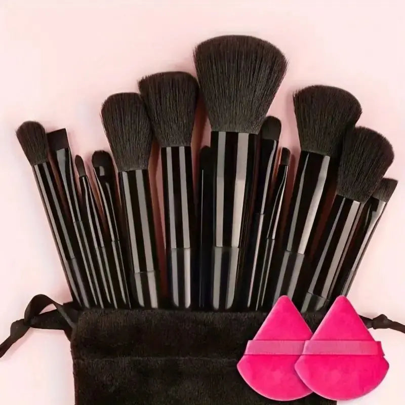 Professional Premium Quality Soft Fluffy Makeup Brush Set – Foundation, Powder, Eyeshadow, Kabuki, Blending Brushes with Sponge & Storage Bag