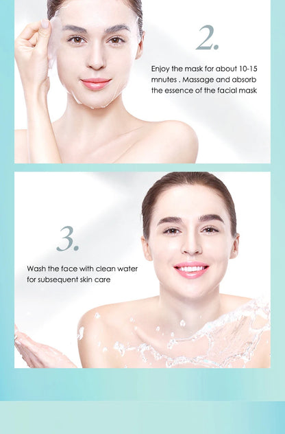 20pcs Hyaluronic Acid & Collagen Face Masks – Moisturizing, Firming, Hydrating Korean Skincare Sheet Masks