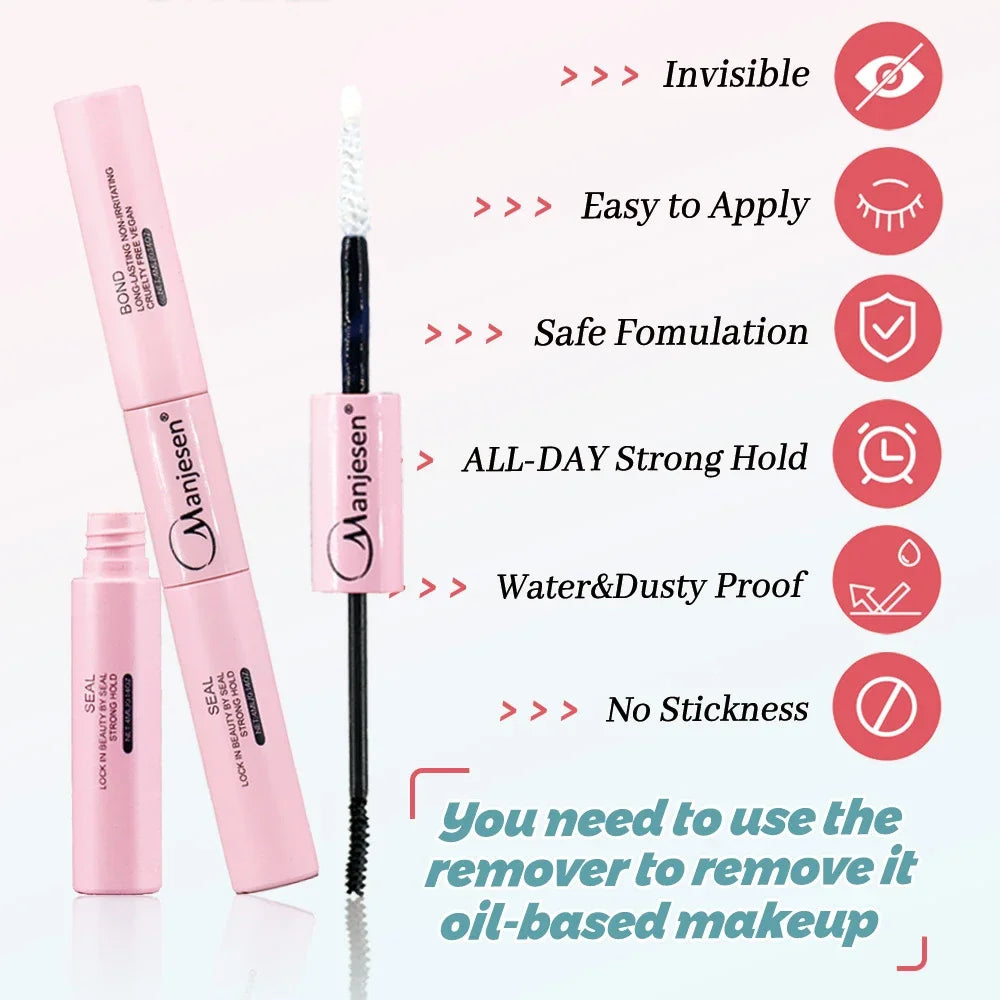 200 PCS Cluster Eyelashes with Lash Bond & Seal – DIY Lash Extension Kit with Glue and Accessories