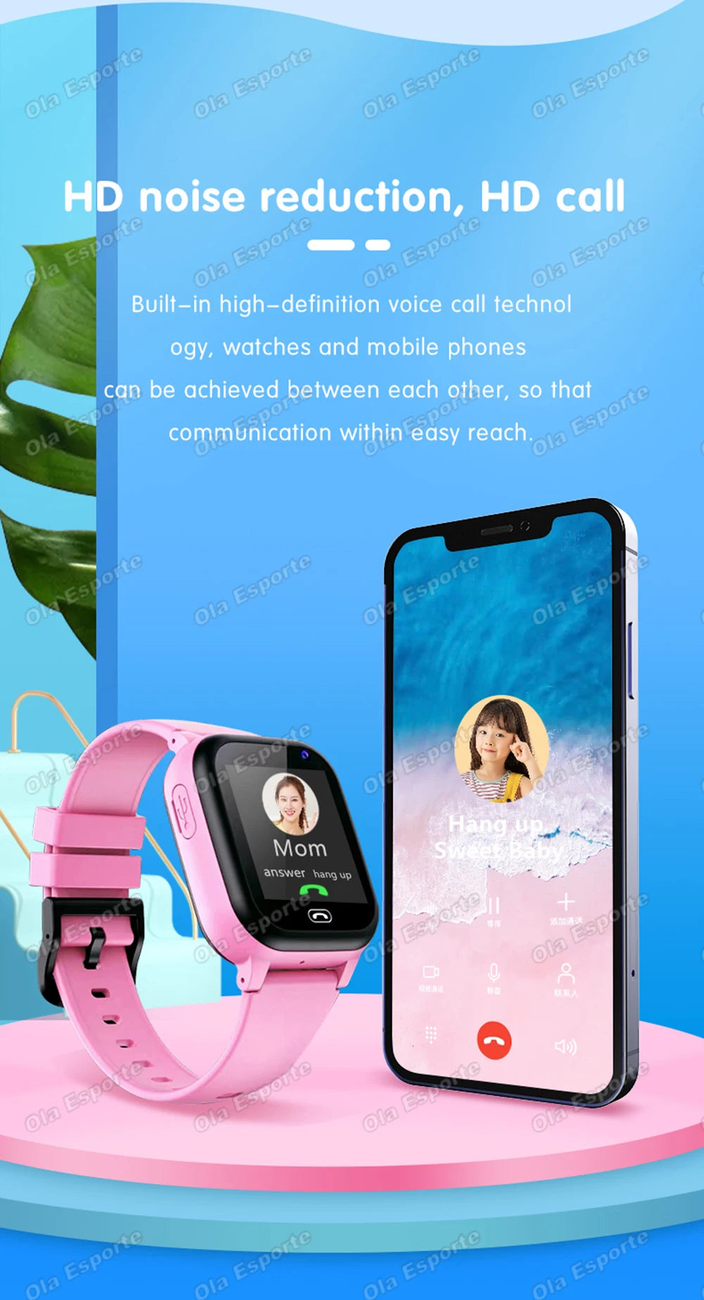 Kids 4G Smart Watch SIM Card Phone SOS Call Camera GPS Touch Screen Watch