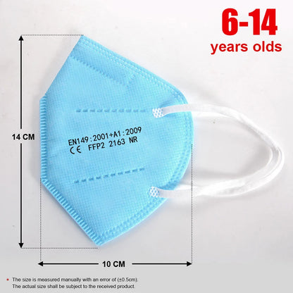 Kids KN95 Face Masks 10-100 Pack Disposable Protective Non-Woven Masks