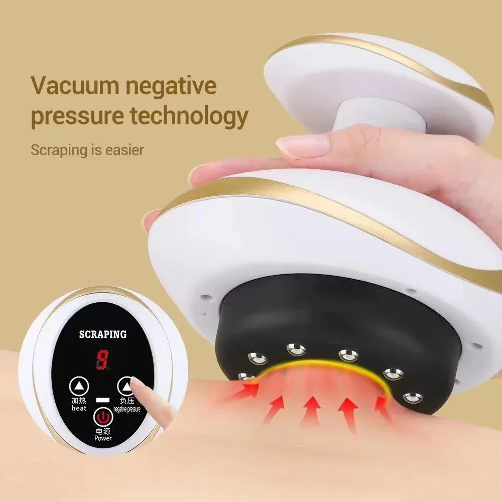 Electric Meridian Massage Brush Body Cupping Scraping Massager for Back & Abdomen