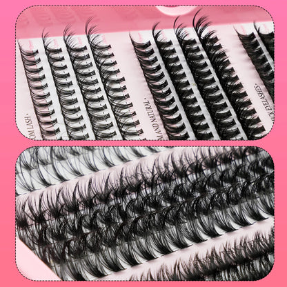 DIY Lash Clusters Extension Kit – Individual Eyelash Set (5–16mm) with Bond, Seal & Applicator Tool