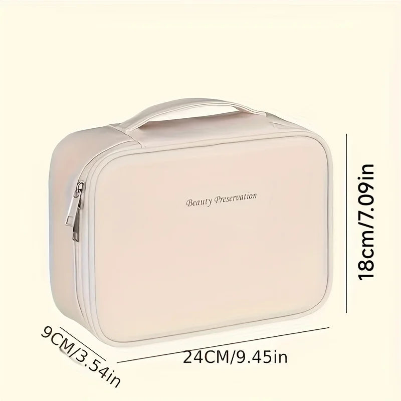 Large Capacity Women's Cosmetic Bag – Detachable Travel Makeup Organizer, Toiletry Storage & Wash Kit Case