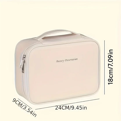 Large Capacity Women's Cosmetic Bag – Detachable Travel Makeup Organizer, Toiletry Storage & Wash Kit Case