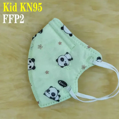 Kids KN95/FFP2 Face Masks – 5-Layer Protective Cartoon Design, Comfortable CE-Certified Disposable Masks for Boys & Girls (Ages 3–15)