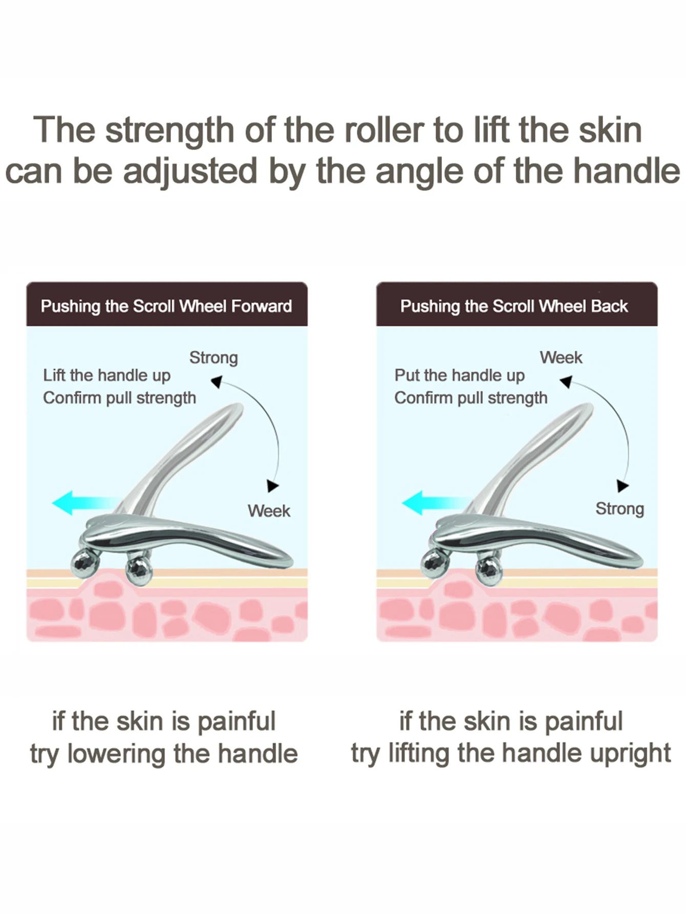 4D Y-Shaped Face-Lift Roller – Silver Facial Massager for Wrinkles, Eye, Neck & Muscle Relaxation