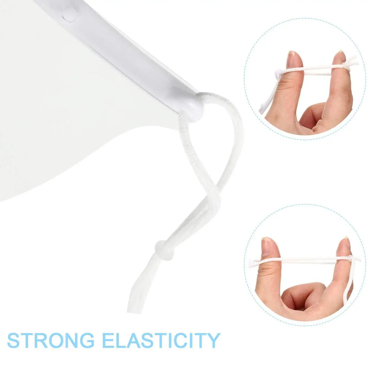 5/10/20 Pcs Reusable Transparent Anti-Fog Face Shields – Clear Plastic Mouth Covers for Restaurant, School, Salon, Beauty, and Tattoo Use