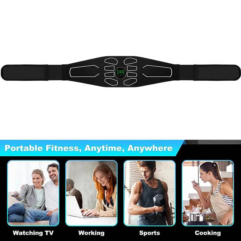 120cm Abdominal Muscle Stimulator Belt – Fitness Waist Massager & Muscle Toner for Core Training
