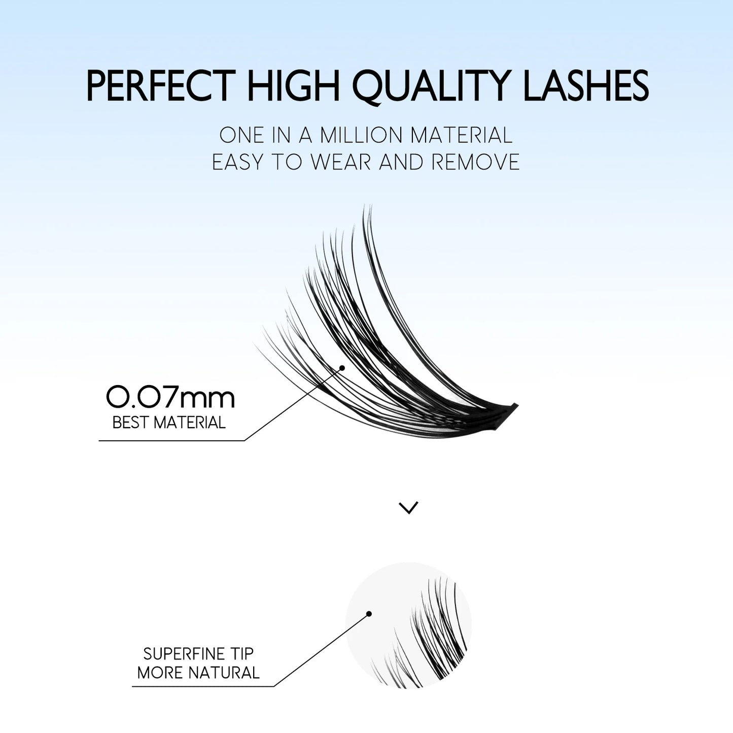 GROINNEYA DIY Lash Extension Kit – Cluster & Individual Lashes with Bond & Seal