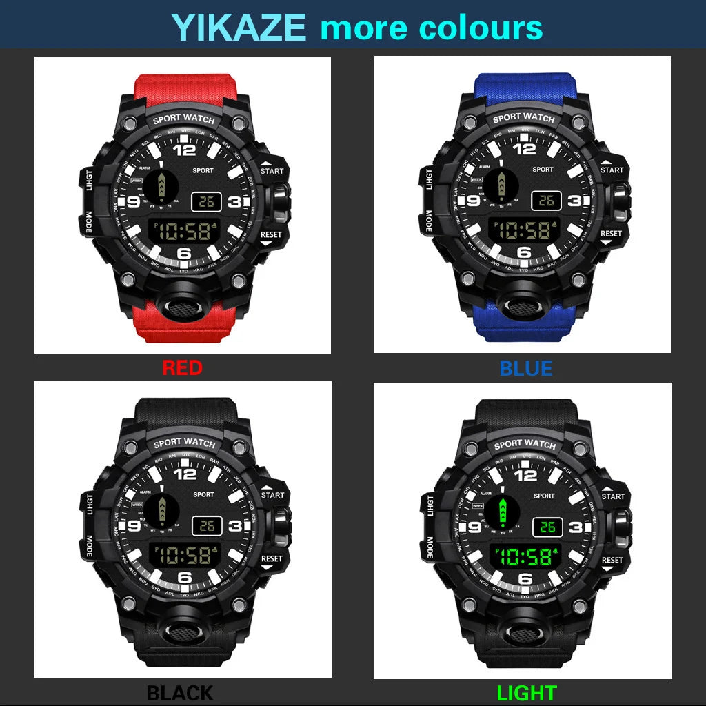 MAYZHISU Men’s Digital Sports Watch | Large Dial | Alarm, Stopwatch & Backlight | 3ATM Water Resistant | Military Style Wristwatch