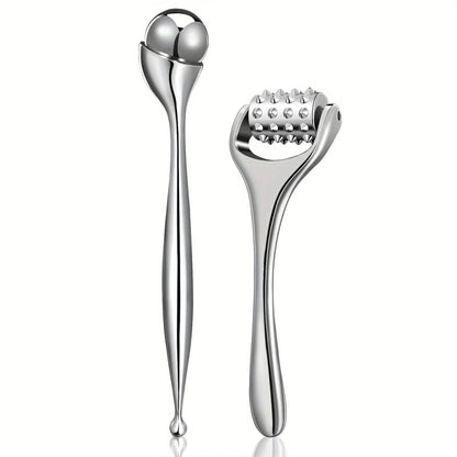 Stainless Steel Face Roller Eye Massager Tool Facial Massage Roller Skincare Tool
