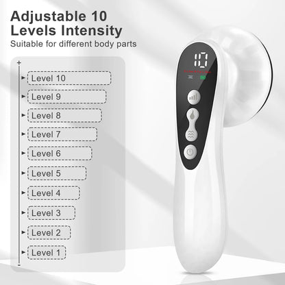 Cordless Body Sculpting Massager – RF, Red Light & Vibration – Handheld Skin Tightening & Toning Device for Belly, Waist, Arms & Legs