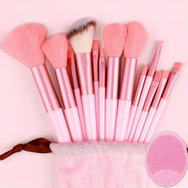 Professional Premium Quality Soft Fluffy Makeup Brush Set – Foundation, Powder, Eyeshadow, Kabuki, Blending Brushes with Sponge & Storage Bag