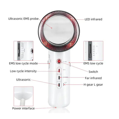 RF & EMS Beauty Massager with LED Light – Skin Firming, Toning & Self-Care Device