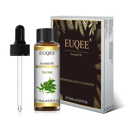 EUQEE 10ml Natural Plant Essential Oil with Dropper – Pure Lavender, Jasmine, Eucalyptus, Vanilla Oils for Diffuser, Humidifier, Aromatherapy