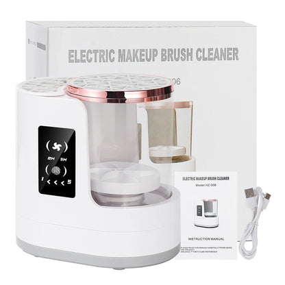 Automatic Makeup Brush Cleaner & Dryer – Electric Cosmetic Brush Washing Machine, Air Drying Stand