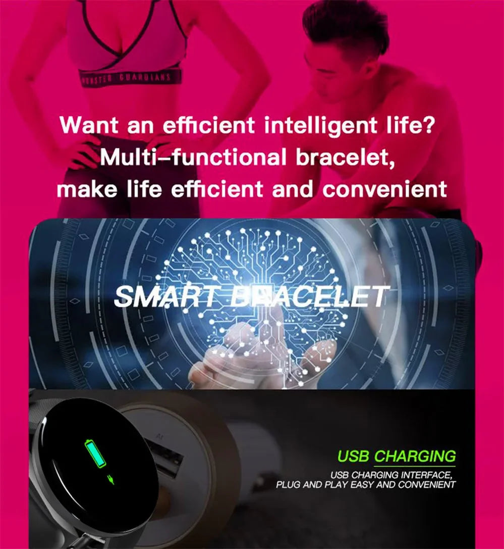 XMSJ Smart Watch Fitness Tracker | Heart Rate & Sleep Monitor | Activity Tracker | Round Touch Screen | Android & iOS