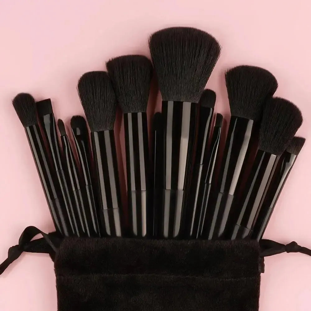 Professional Premium Quality Soft Fluffy Makeup Brush Set – Foundation, Powder, Eyeshadow, Kabuki, Blending Brushes with Sponge & Storage Bag