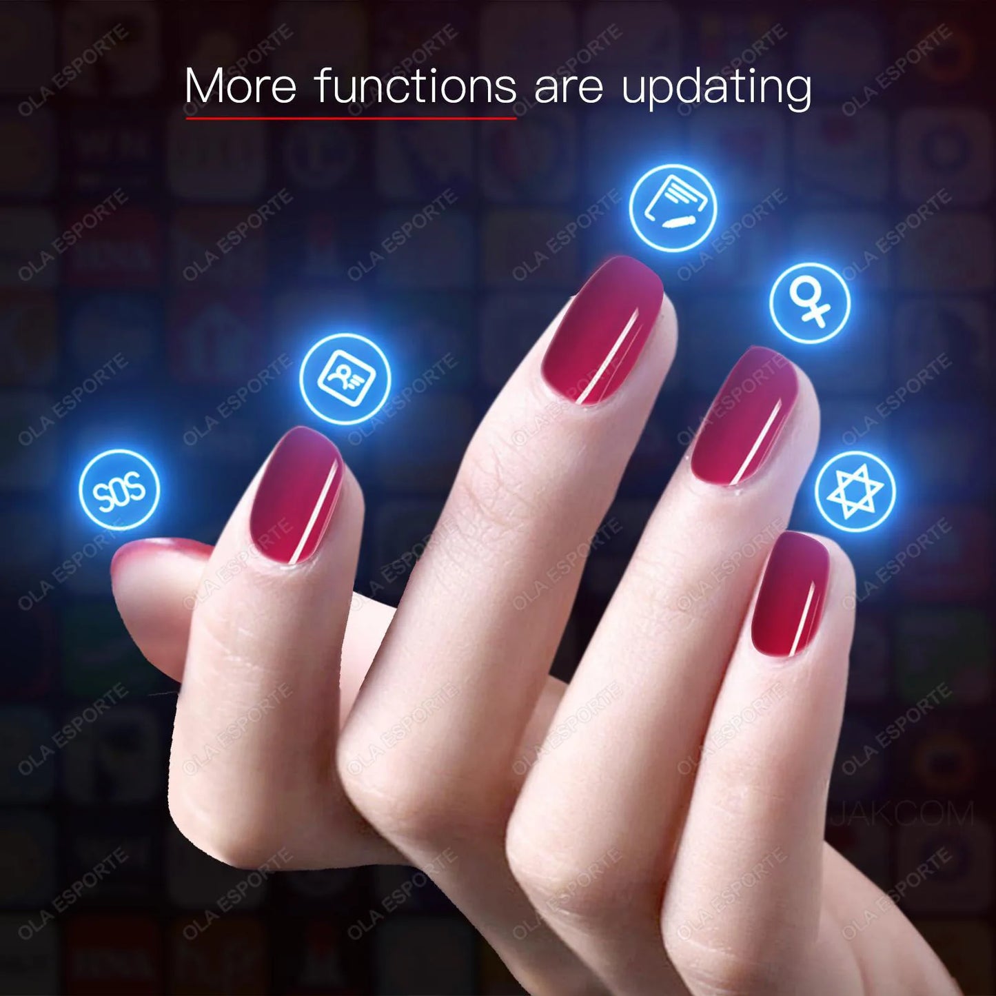 NFC Smart Nail Chip Tag for Android iPhone Virtual Call SOS Contact Waterproof