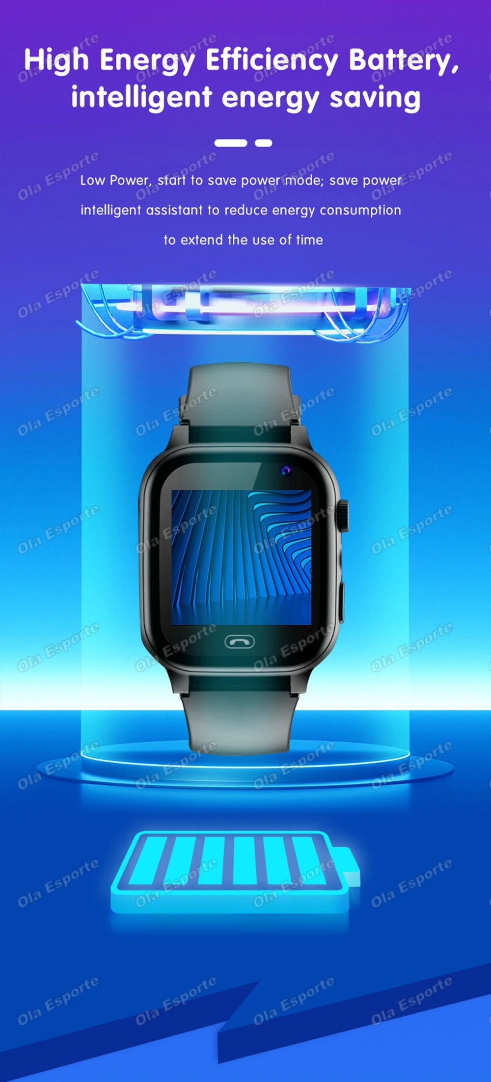 Kids 4G Smart Watch SIM Card Phone SOS Call Camera GPS Touch Screen Watch